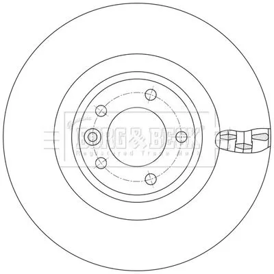 Borg and Beck Borg and Beck BBD6242S Single Front Vented Brake Disc Fits Land Rover Discovery Range Rover Sport 363mm 