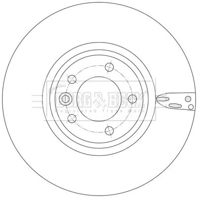 Borg and Beck Borg and Beck BBD6243S Single Front Vented Brake Disc Fits Land Rover Discovery Range Rover Sport 349mm 