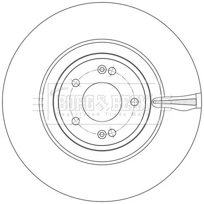 Borg and Beck Borg and Beck BBD6244S Single Front Vented Brake Disc Fits Genesis Kia G70 Stinger 345mm 