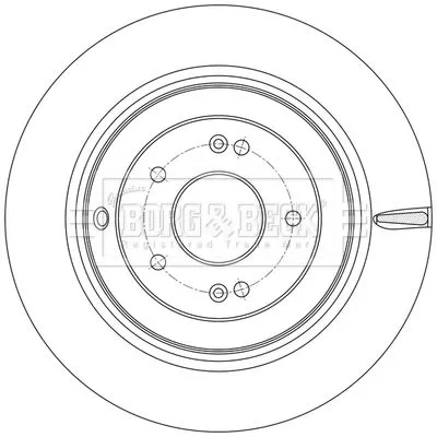 Borg and Beck Borg and Beck BBD6248S Single Rear Vented Brake Disc Fits Genesis Kia G70 Stinger 330mm 