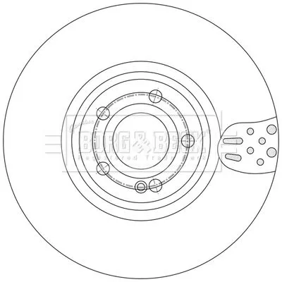 Borg and Beck Borg and Beck BBD6250S Single Front Vented Brake Disc Fits Mercedes A-class B-class Cla Eqa Eqb Gla Glb 