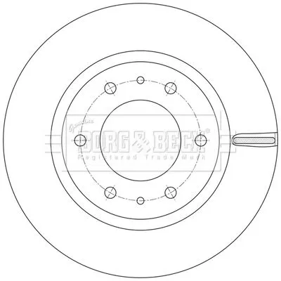 Borg and Beck Borg and Beck BBD6256S Single Front Vented Brake Disc Fits Mitsubishi L200 / Triton Pajero Sport 320mm 
