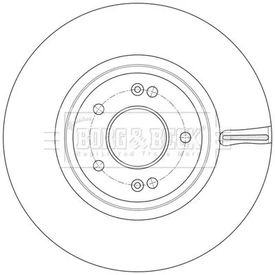 Borg and Beck Borg and Beck BBD6257S Single Front Vented Brake Disc Fits Genesis Kia G70 Stinger 320mm 