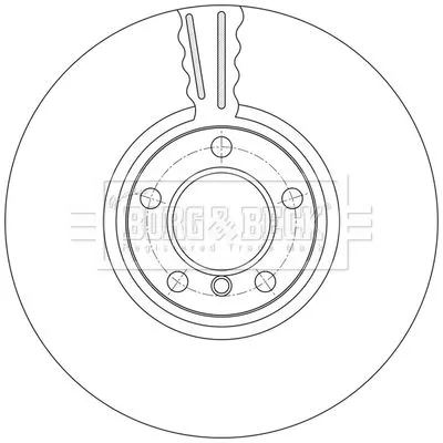 Single Front Vented Brake Disc Fits Bmw 5 6 Series 348mm