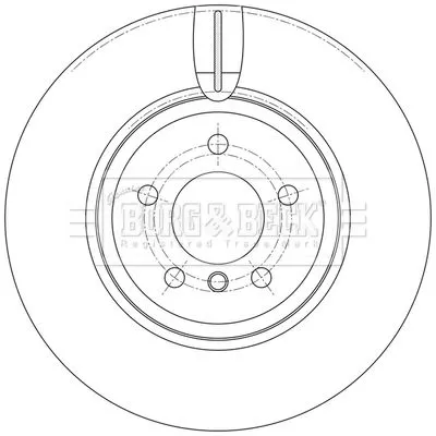 Borg and Beck Borg and Beck BBD7005S Single Front Vented Brake Disc Fits Bmw 5 Series 348mm 