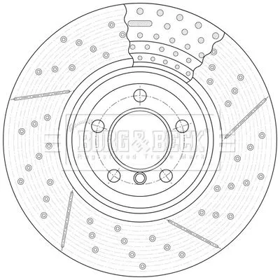 Borg and Beck Borg and Beck BBD7007S Single Front Perforated/vented Brake Disc Fits Bmw 3 4 Series 370mm 