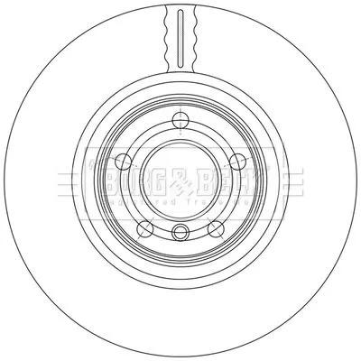 Borg and Beck Borg and Beck BBD7010S Single Rear Vented Brake Disc Fits Bmw 1 2 3 4 Series 345mm 