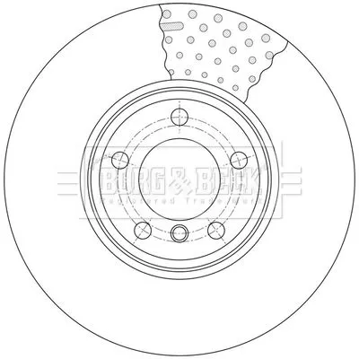 Borg and Beck Borg and Beck BBD7011S Single Front Vented Brake Disc Fits Bmw 1 2 3 4 Series 340mm 