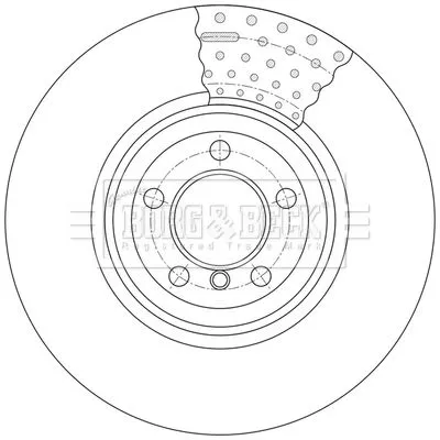 Borg and Beck Borg and Beck BBD7013S Single Front Vented Brake Disc Fits Bmw 3 4 Series 370mm 