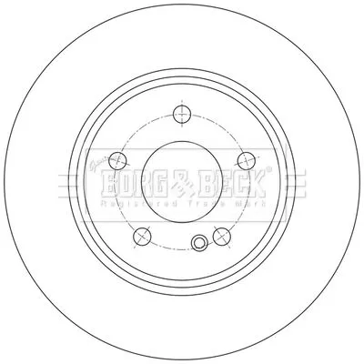 Borg and Beck Borg and Beck BBD7019S Single Rear Solid Brake Disc Fits Mercedes C-class 300mm 