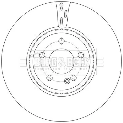 Borg and Beck Borg and Beck BBD7023S Single Front Vented Brake Disc Fits Mercedes C-class E-class Glc 330mm 