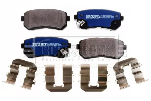 Borg & Beck Borg & Beck BBP2104 Rear Brake Pad Set Fits Hyundai Kia Accent Cerato Koup I20 I30 Ix20 Ix35 Kona Pr 