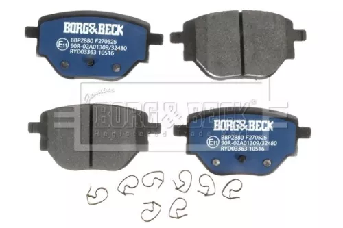 Borg & Beck Borg & Beck BBP2880 Rear Brake Pad Set Fits Citroën Opel Peugeot Vauxhall 2008 208 C4 C4 X Corsa 
