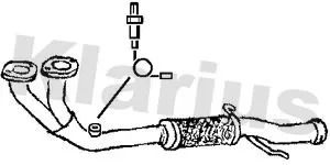 Klarius Front Exhaust Pipe For Saab 900