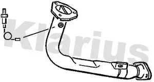 Klarius Front Exhaust Pipe For Citroën Peugeot 106 Saxo