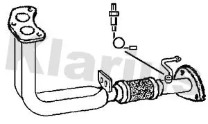 Klarius Front Exhaust Pipe For Honda Accord