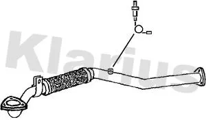 Klarius Front Exhaust Pipe For Opel Vauxhall Astra Astravan Zafira Zafira / Zafi