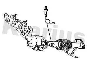 Exhaust Catalytic Converter Fits Mazda 3