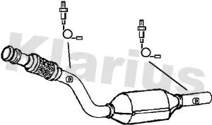 Exhaust Catalytic Converter Fits Peugeot 206