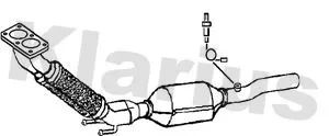 Exhaust Catalytic Converter Fits Audi Seat Vw A3 Altea Touran