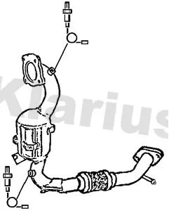 Exhaust Catalytic Converter Fits Ford B-max Fiesta