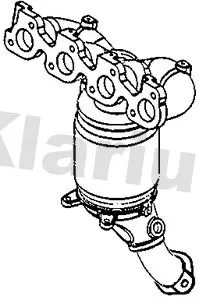 Exhaust Catalytic Converter Fits Mazda 2