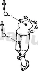 Exhaust Catalytic Converter Fits Honda Civic Jazz