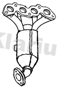 Exhaust Catalytic Converter Fits Suzuki Sx4 S-cross Vitara