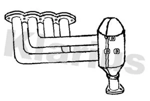 Exhaust Catalytic Converter Fits Mercedes-benz C-class Clc-class E-class Slk