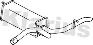 Rear Muffler Exhaust Silencer Back Box Fits Audi A2