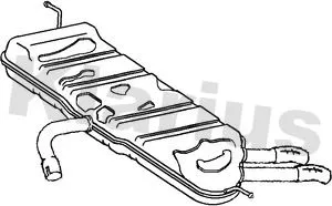 Rear Muffler Exhaust Silencer Back Box Fits Audi A3