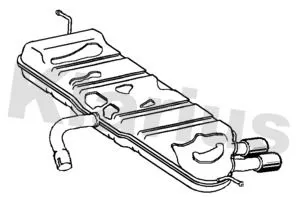 Rear Muffler Exhaust Silencer Back Box Fits Audi A3