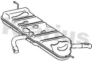 Rear Muffler Exhaust Silencer Back Box Fits Audi A3