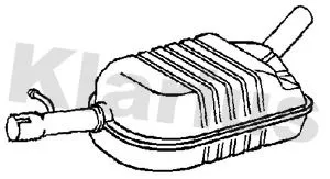 Exhaust Centre Muffler Middle Silencer Fits Audi Vw Q3 Tiguan