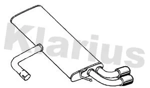 Rear Muffler Exhaust Silencer Back Box Fits Audi Vw Q2 T-cross