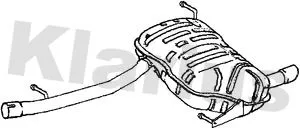 Rear Muffler Exhaust Silencer Back Box Fits Bmw 3