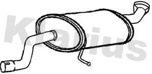 Rear Muffler Exhaust Silencer Back Box Fits Bmw 1