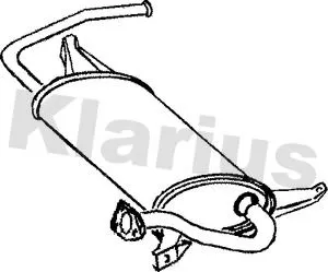 Rear Muffler Exhaust Silencer Back Box Fits Mitsubishi Proton Colt Persona 400 Satria