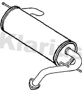 Rear Muffler Exhaust Silencer Back Box Fits Mitsubishi Pajero Pinin