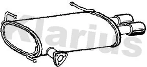 Rear Muffler Exhaust Silencer Back Box Fits Mitsubishi Outlander