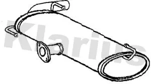 Rear Muffler Exhaust Silencer Back Box Fits Mitsubishi Lancer