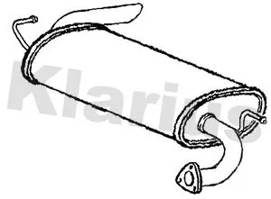 Rear Muffler Exhaust Silencer Back Box Fits Mitsubishi Outlander