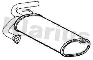 Rear Muffler Exhaust Silencer Back Box Fits Mitsubishi Asx