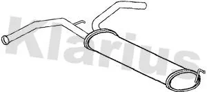 Rear Muffler Exhaust Silencer Back Box Fits Citroën Peugeot Toyota 107 Aygo C1