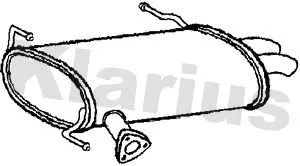 Rear Muffler Exhaust Silencer Back Box Fits Citroën Mitsubishi Peugeot 4007 C-crosser C-crosser Enterprise Outlander