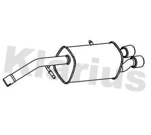 Rear Muffler Exhaust Silencer Back Box Fits Citroën Ds3