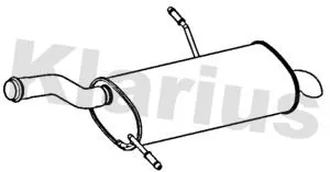 Rear Muffler Exhaust Silencer Back Box Fits Citroën C4 Grand Picasso