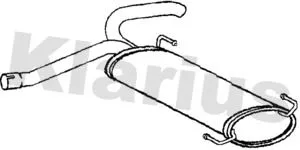 Rear Muffler Exhaust Silencer Back Box Fits Citroën Peugeot Boxer Jumper