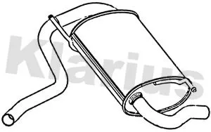 Rear Muffler Exhaust Silencer Back Box Fits Dacia Duster