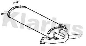 Rear Muffler Exhaust Silencer Back Box Fits Nissan Juke